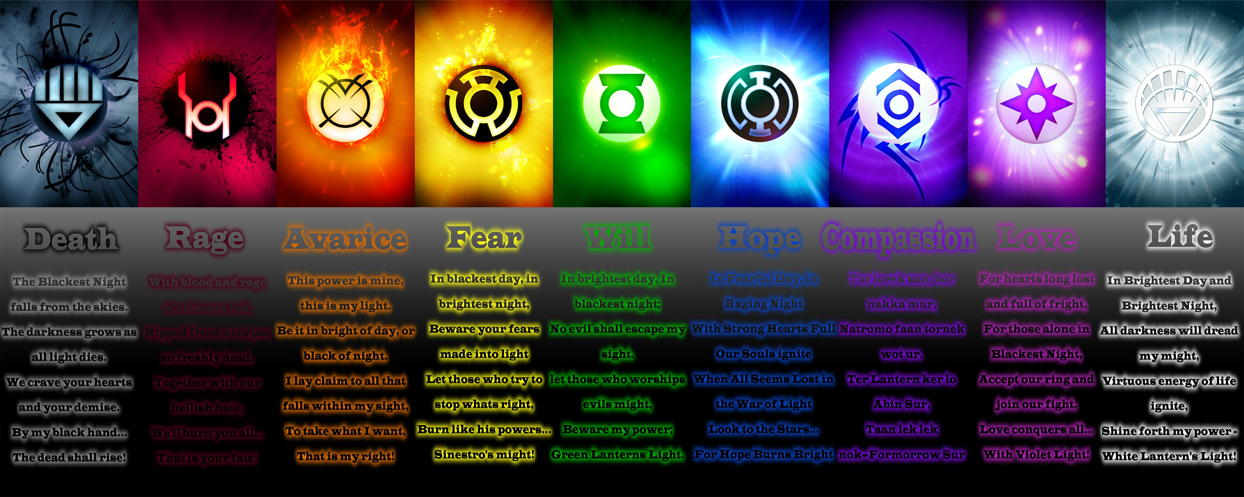 All 9 Lantern Corps Oaths HD Walls Find Wallpapers