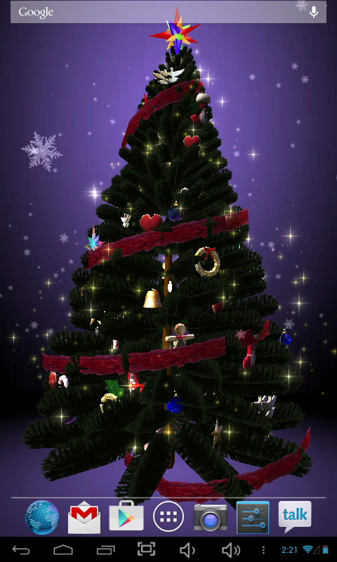 Sparkling Christmas Tree 3d Live Wallpaper For Android App