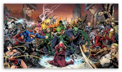 Villains Vs Superheroes Cartoon HD Desktop Wallpaper High Definition