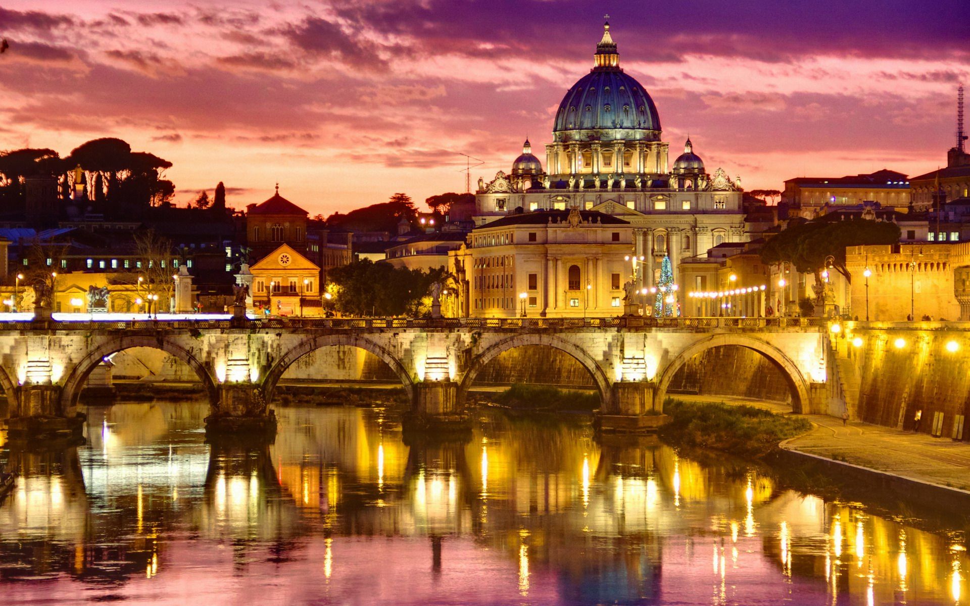Rome Night Wallpaper Top Background