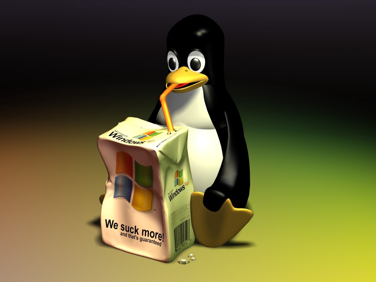 Wallpaper Linux Juice Windows White Penguin