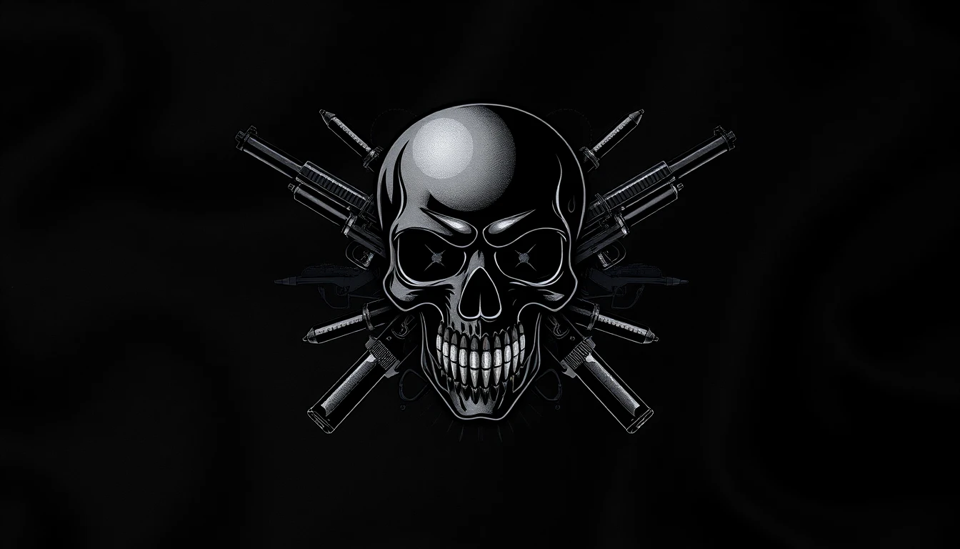 Skulls And Guns Wallpaper