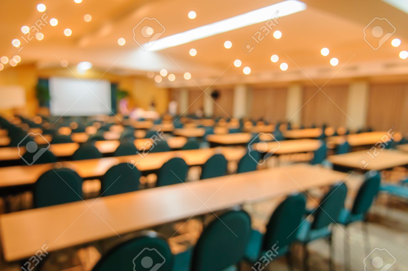 Empty Meeting Or Conference Room Blurred For Background Stock