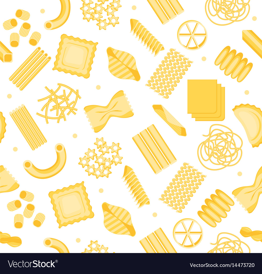 Pasta Pattern Background Royalty Vector Image