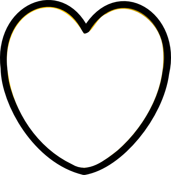 Heart Black And White Clip Art Vector Online Royalty