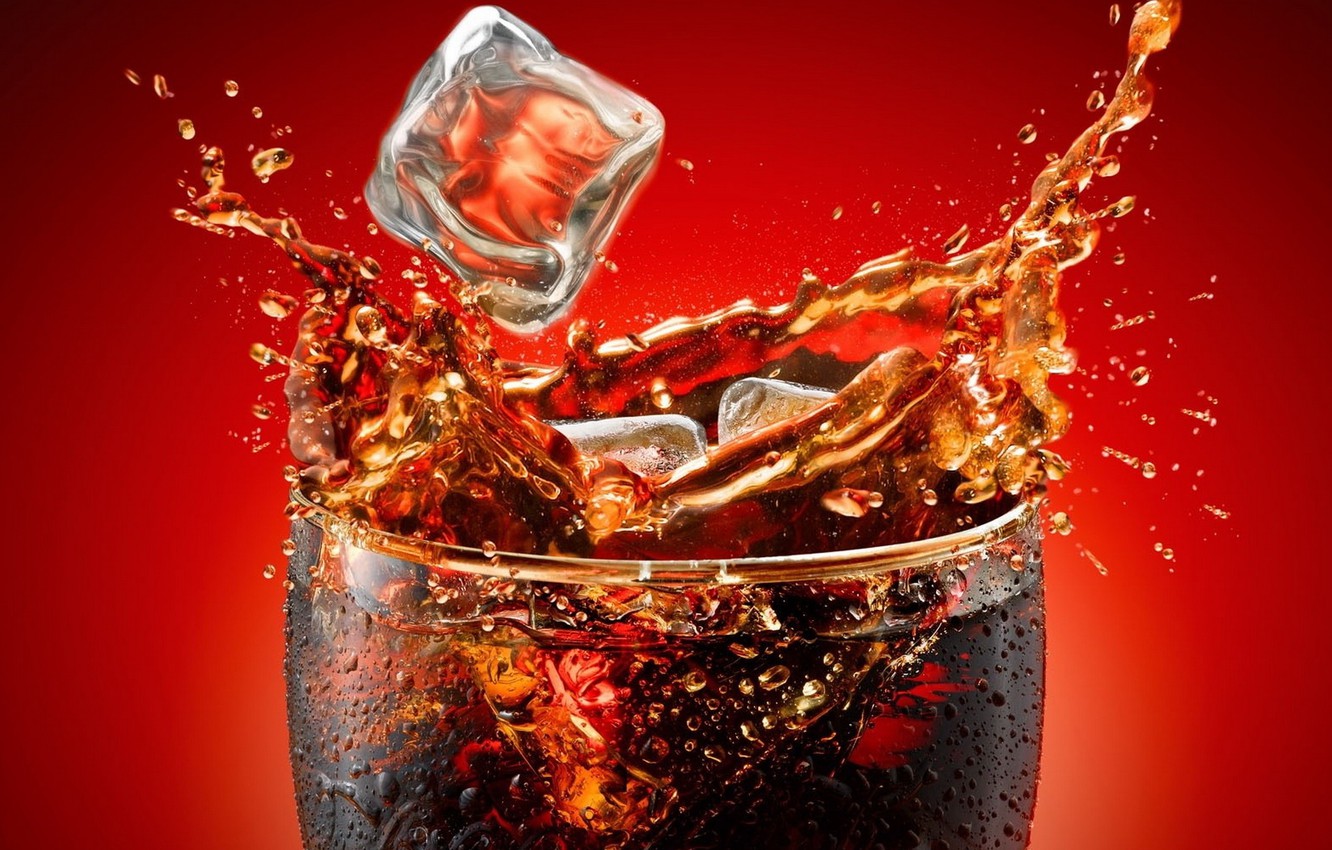 Wallpaper Squirt Glass Splash Drink Coca Cola Image For