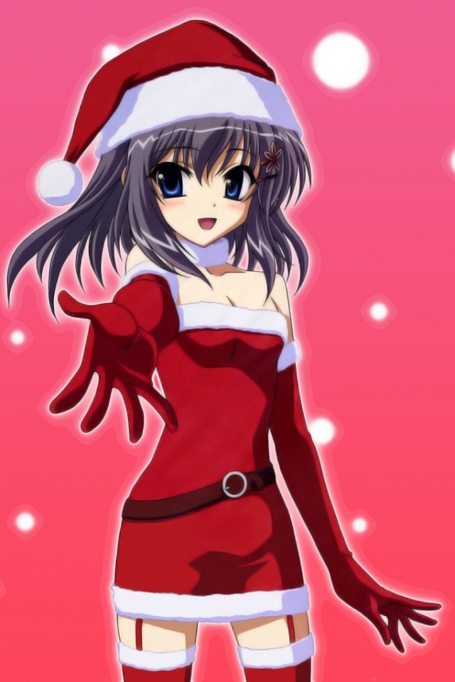 Christmas Anime Wallpaper iPhone Merry