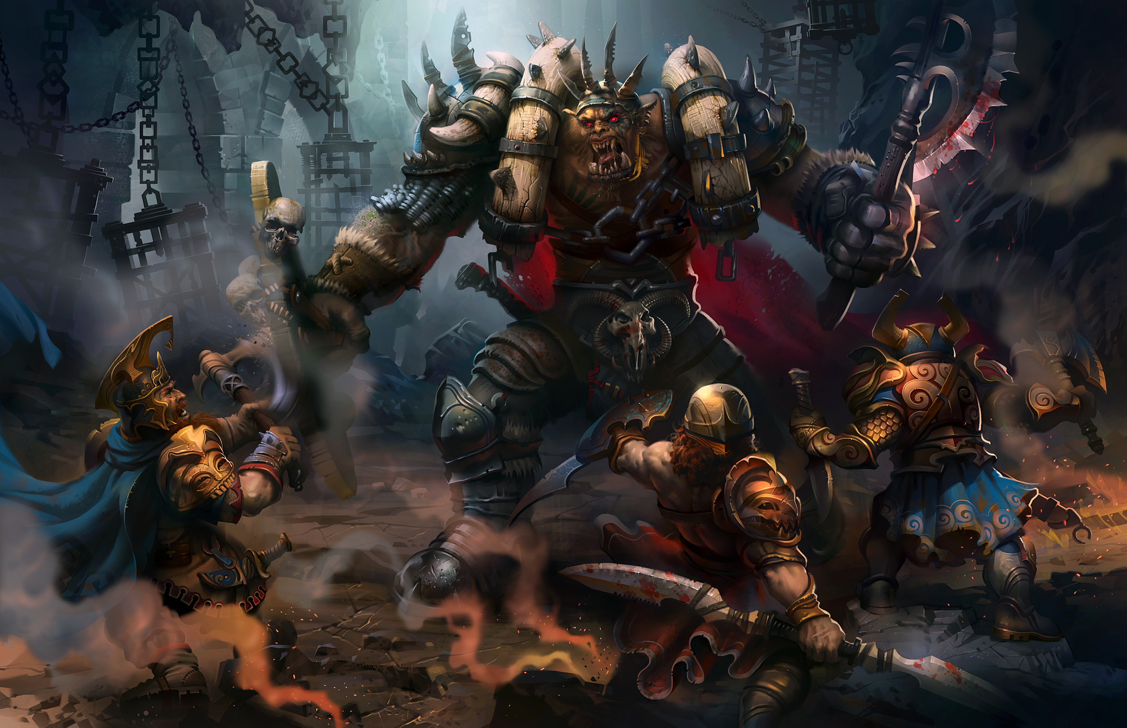Image Orc Dwarf Monsters Battle Axes Ork Spazieren