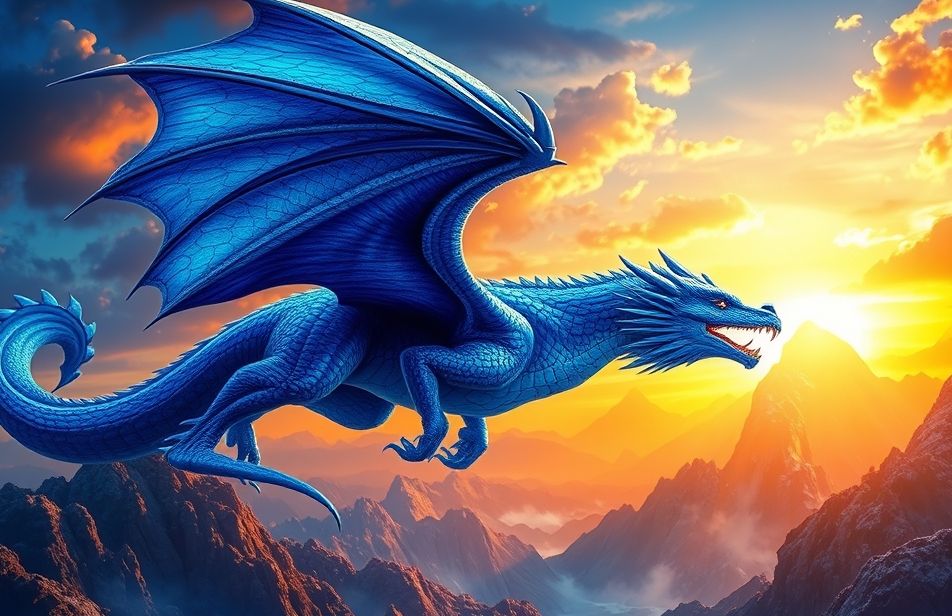 Blue Dragon Wallpaper Hd