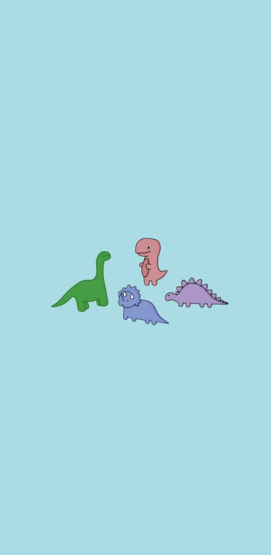 Cartoon Dinosaur Phone Wallpaper