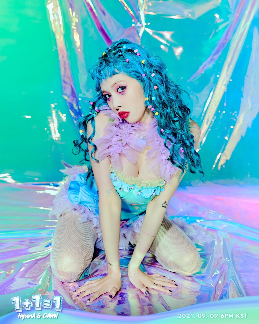 Hyuna Is An Eccentric Blue Haired Princess In Her Individual