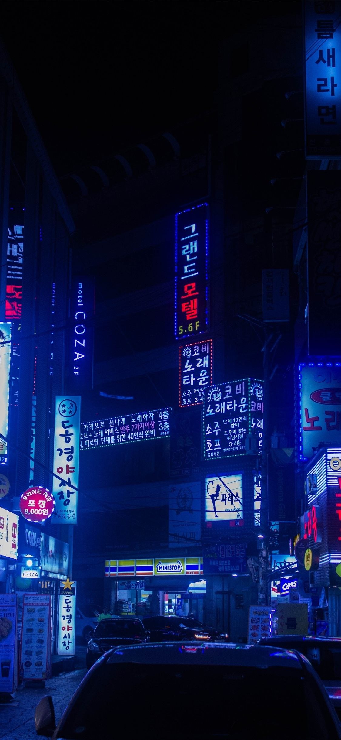 Blue Aesthetic Neon Wallpaper On