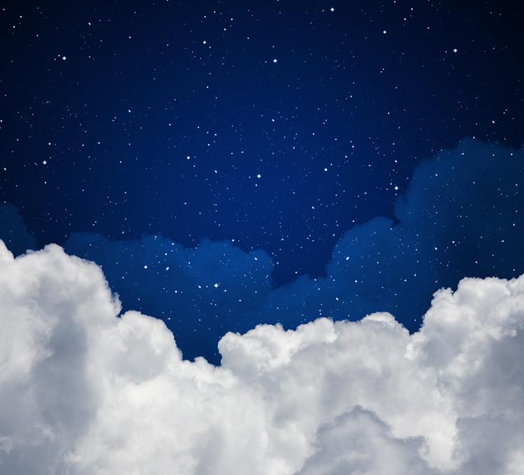 White Clouds In Night Sky Wallpaper Teahub Io
