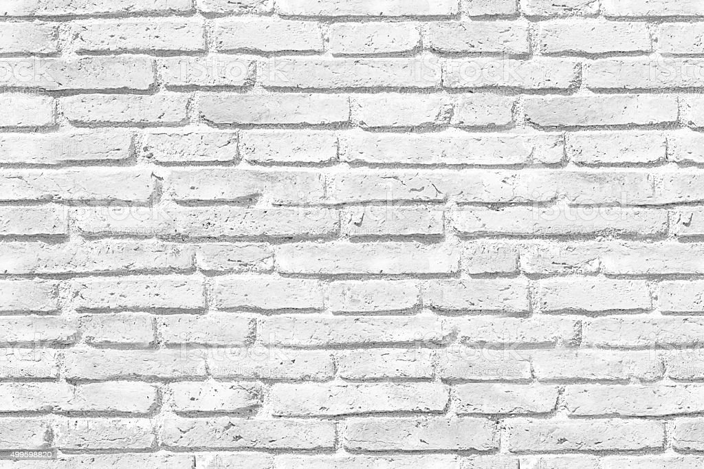 Seamless White Brick Wall For Wallpaper Stock Photo