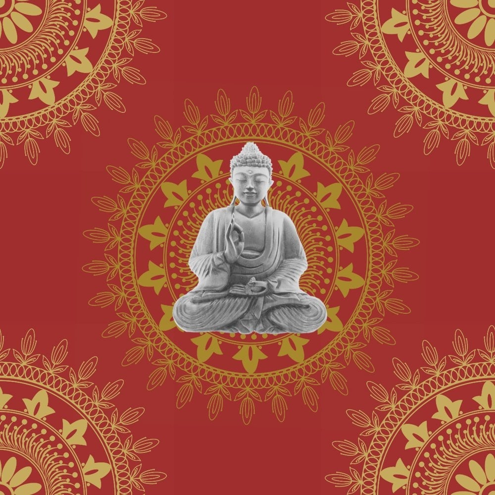 Bonbon Buddha Wallpaper Red Gold From I Love