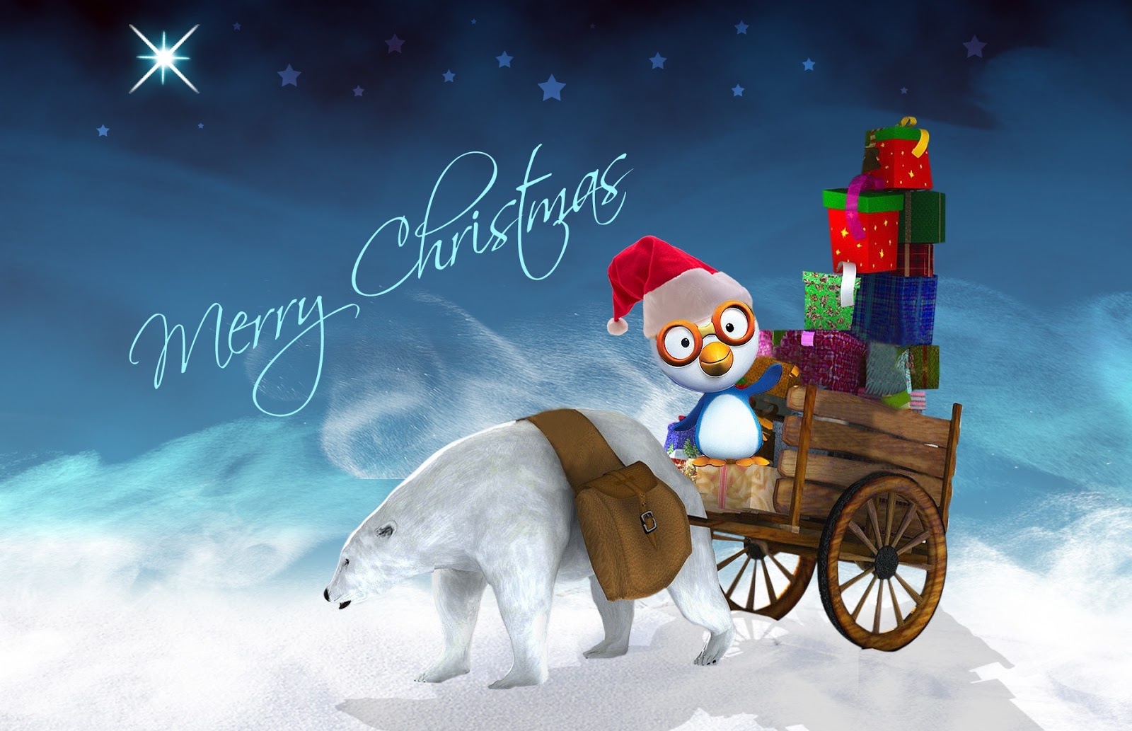 Merry Christmas Greetings HD Wallpaper