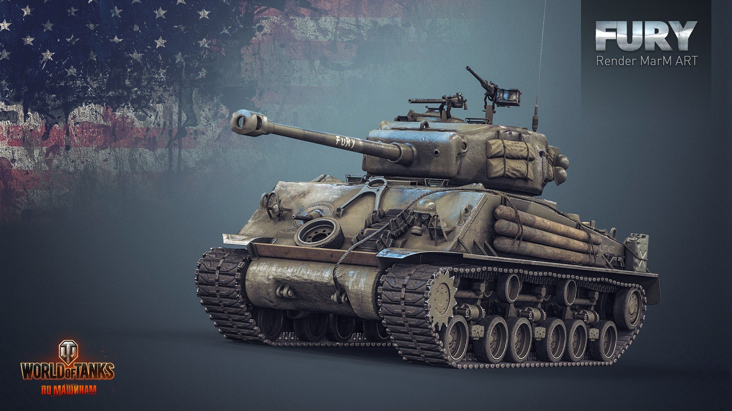M4a3e8 Sherman Fury World Of Tanks Tank Wallpaper