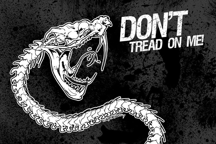Pushead Wallpaper Dont Tread On Me Illustration By Larry