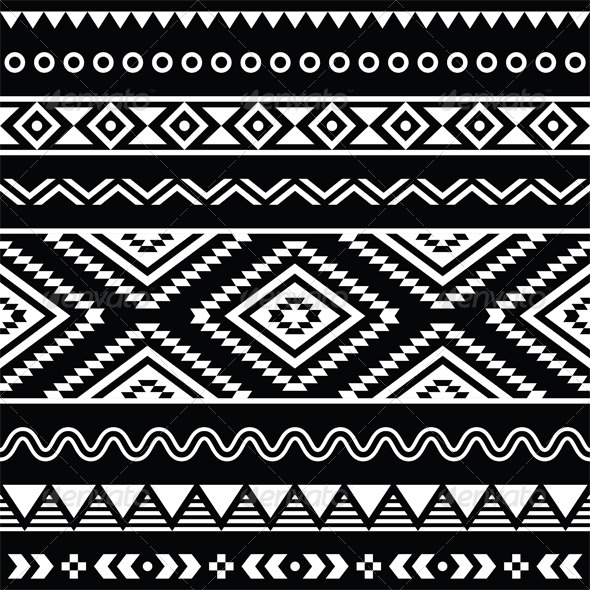 Aztec Print Wallpaper Black And White Tinkytyler Org Stock Photos