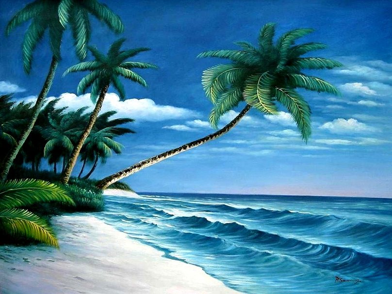 Tropical Scene Wallpaper