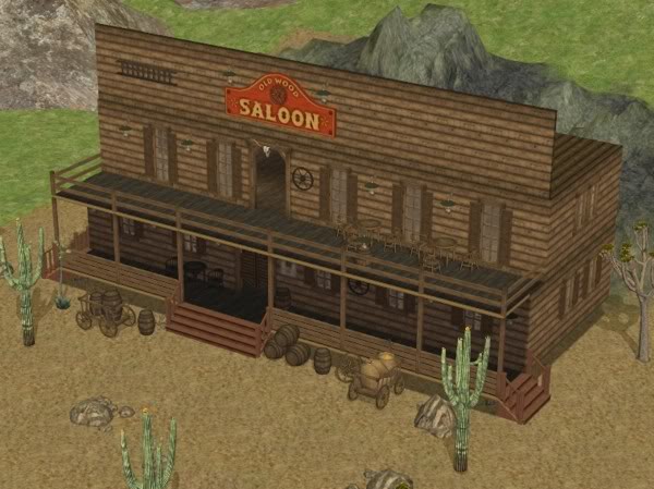 Wood For Sims Has An Amazing Wild West Saloon Along With Lots Of