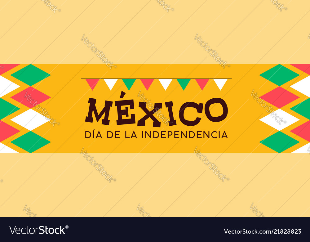 Mexico Independence Day Banner Background Vector Image