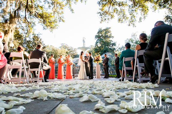 Forsyth Park Wedding Ceremony in Savannah GA