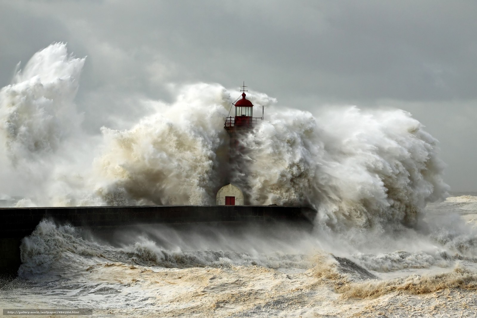 Wallpaper Sea Lighthouse Storm Landscape Desktop