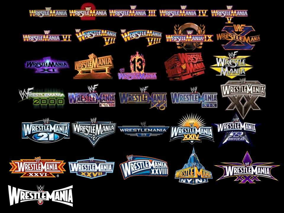 WWE WrestleMania Logos 1 to 31 by Zupaa3D on