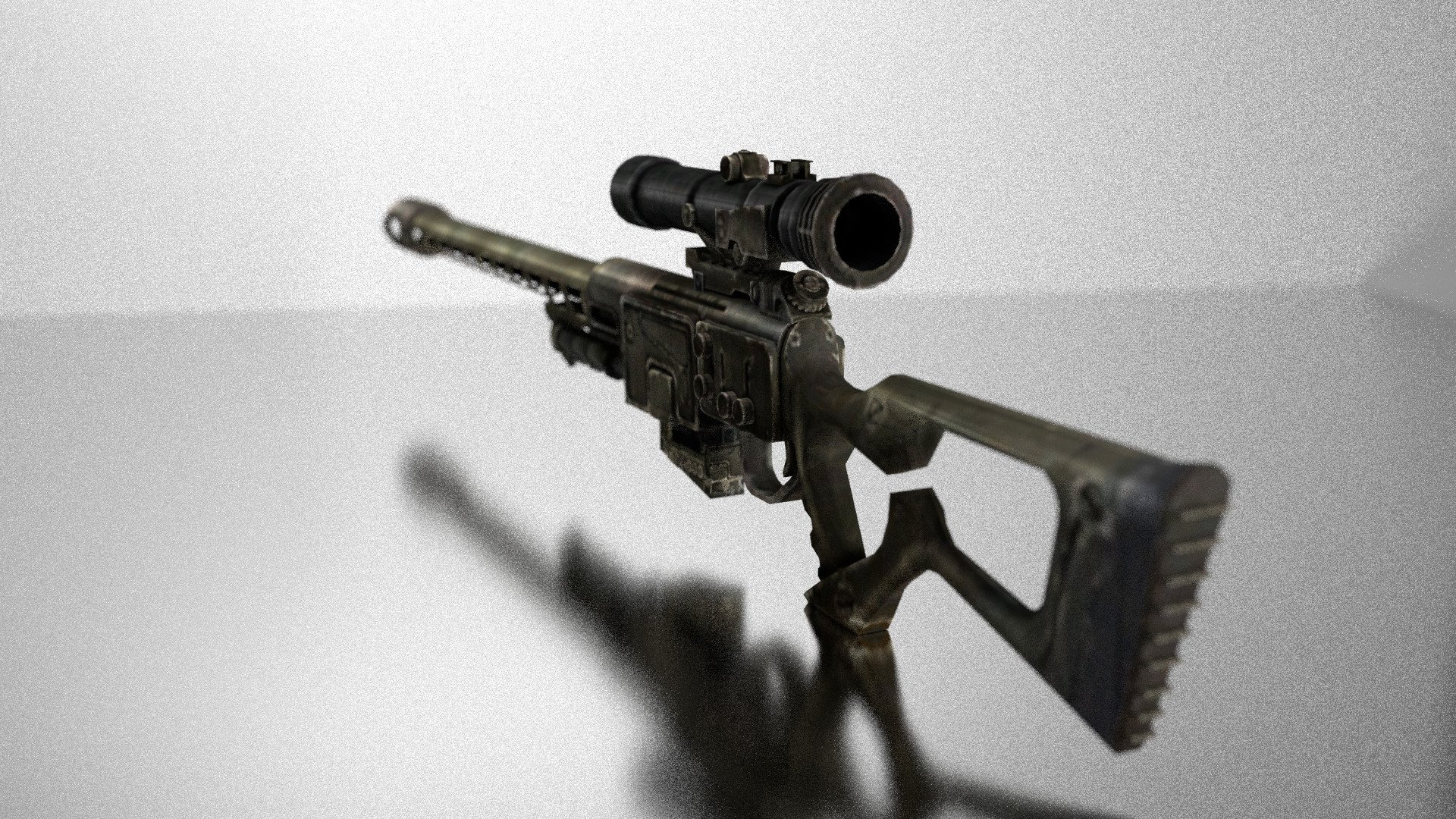 sniper rifle fallout 3d model