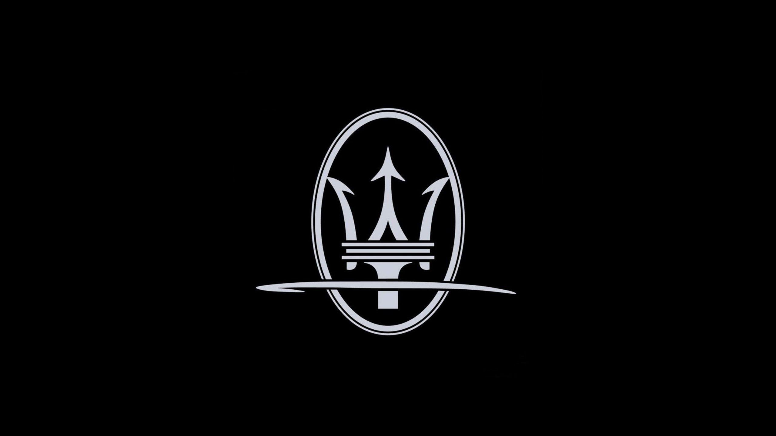 Maserati Logo Wallpaper Black