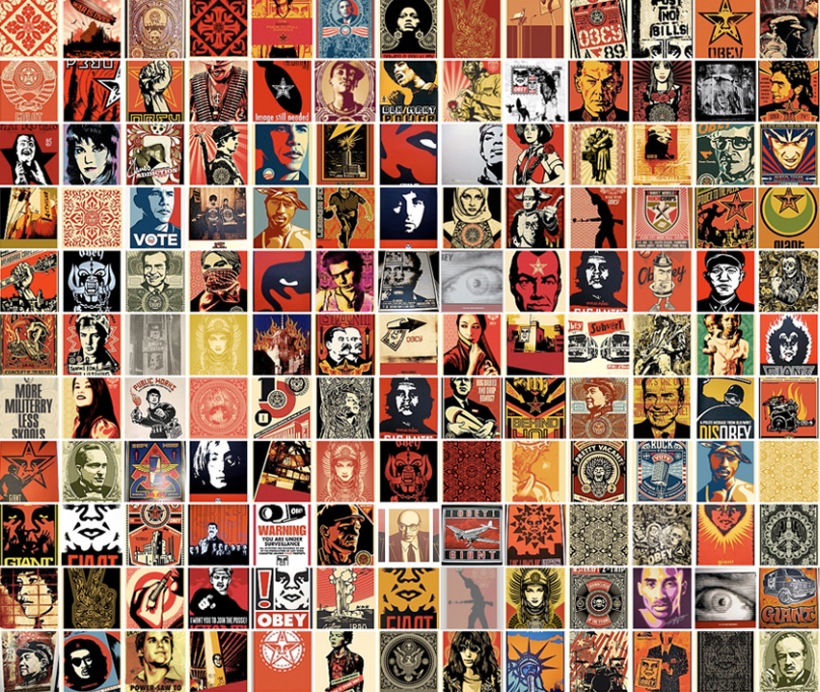Obey Giant Collage Wallpaper