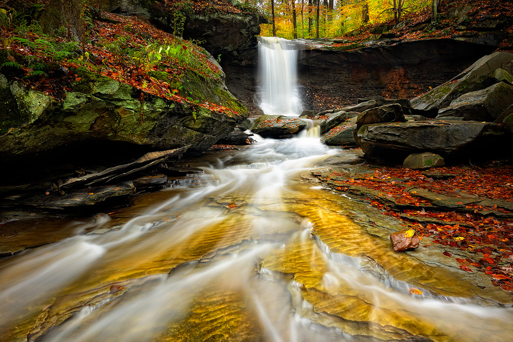Blue Hen Falls In Autumn Cuyahoga Valley National Park Title