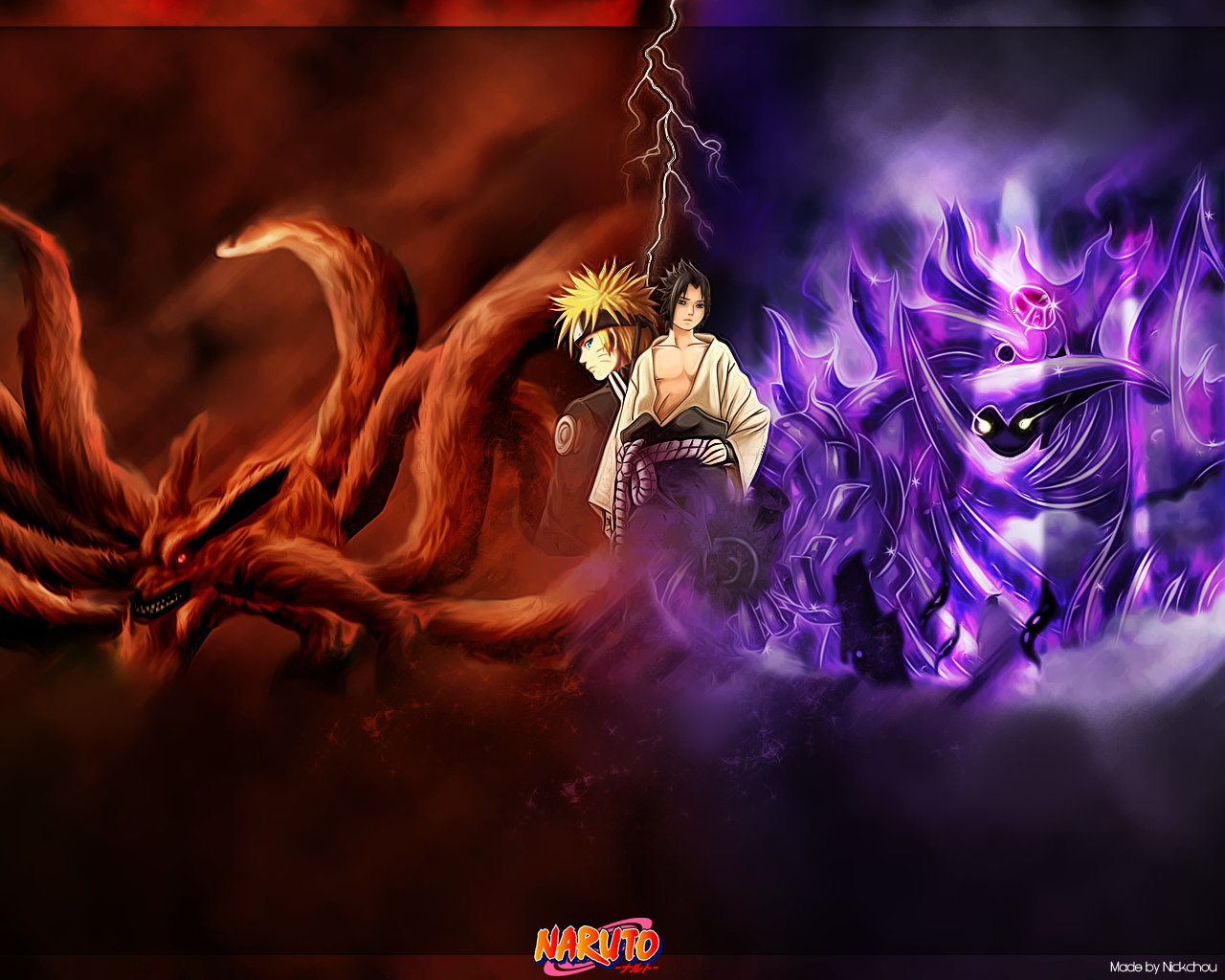 Anime  Naruto Madara and Obito Purple 4K wallpaper download
