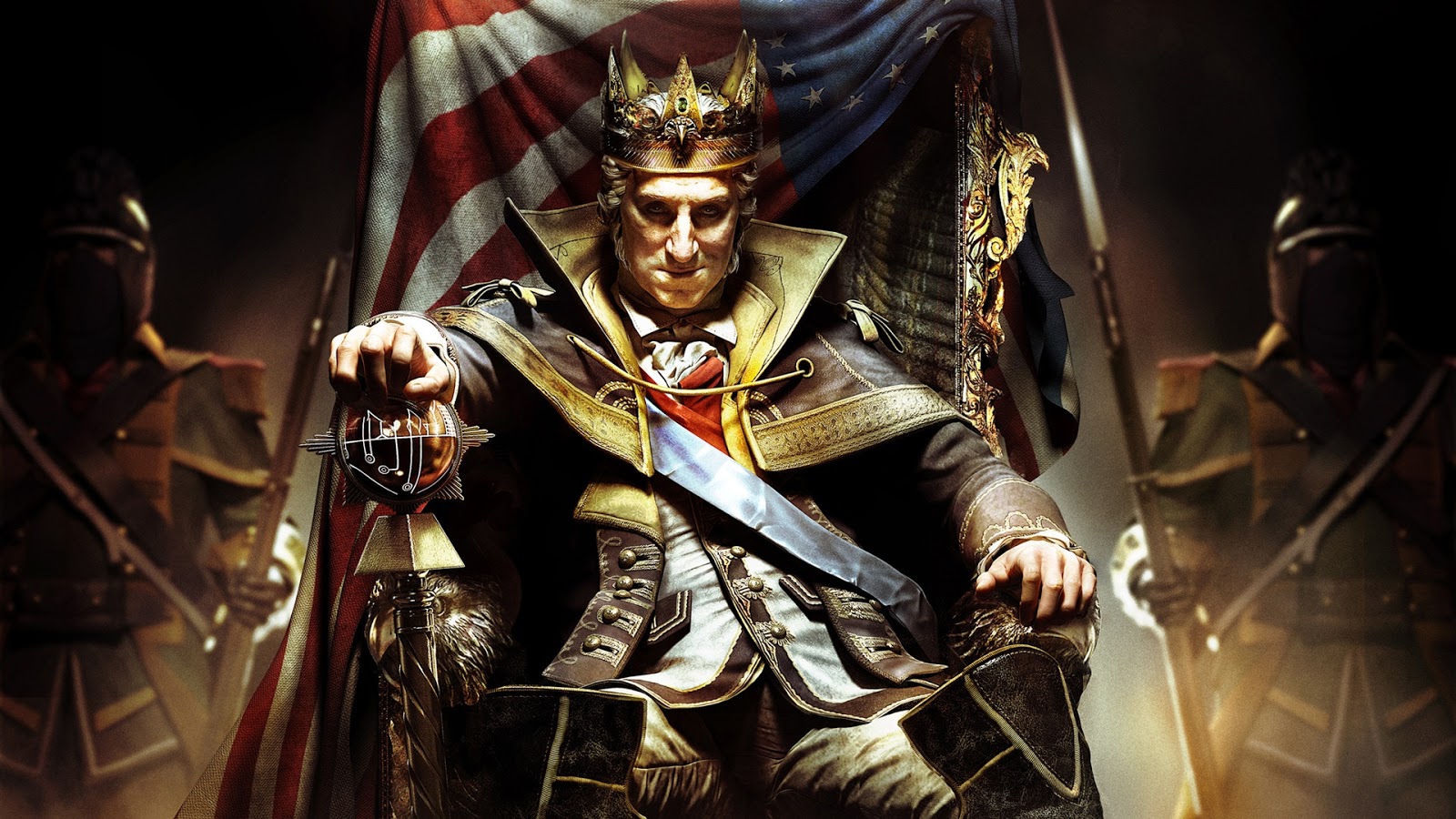 Assassins Creed Iii King Washington Full HD Desktop Wallpaper 1080p