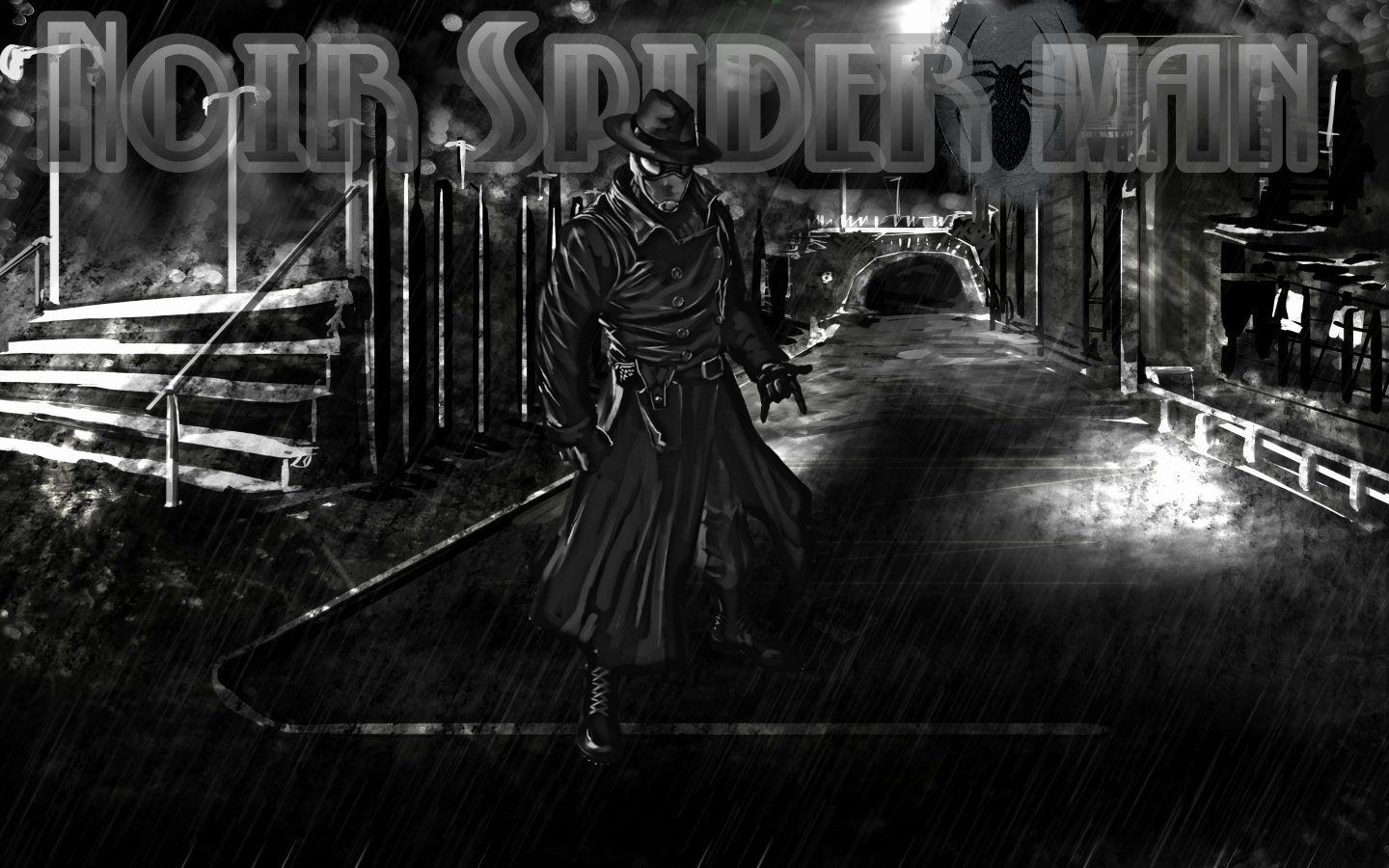 Noir Spider Man Wallpaper