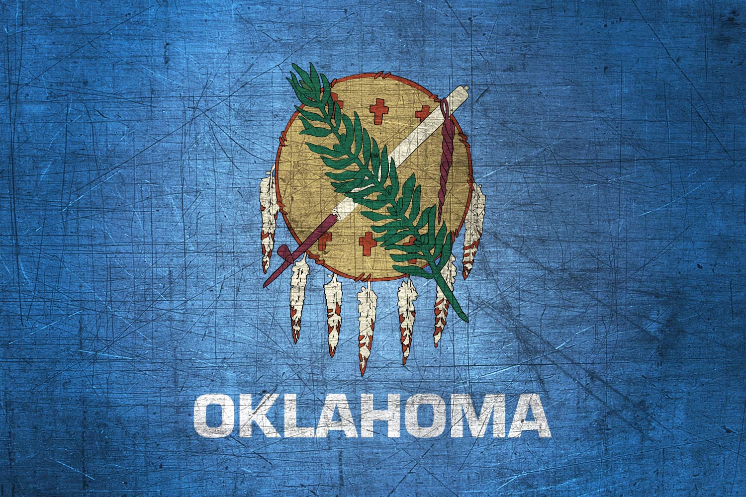Oklahoman Flag Metal Of Oklahoma It For