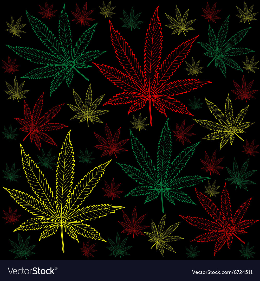 Marijuana Cannabis Background Royalty Vector Image