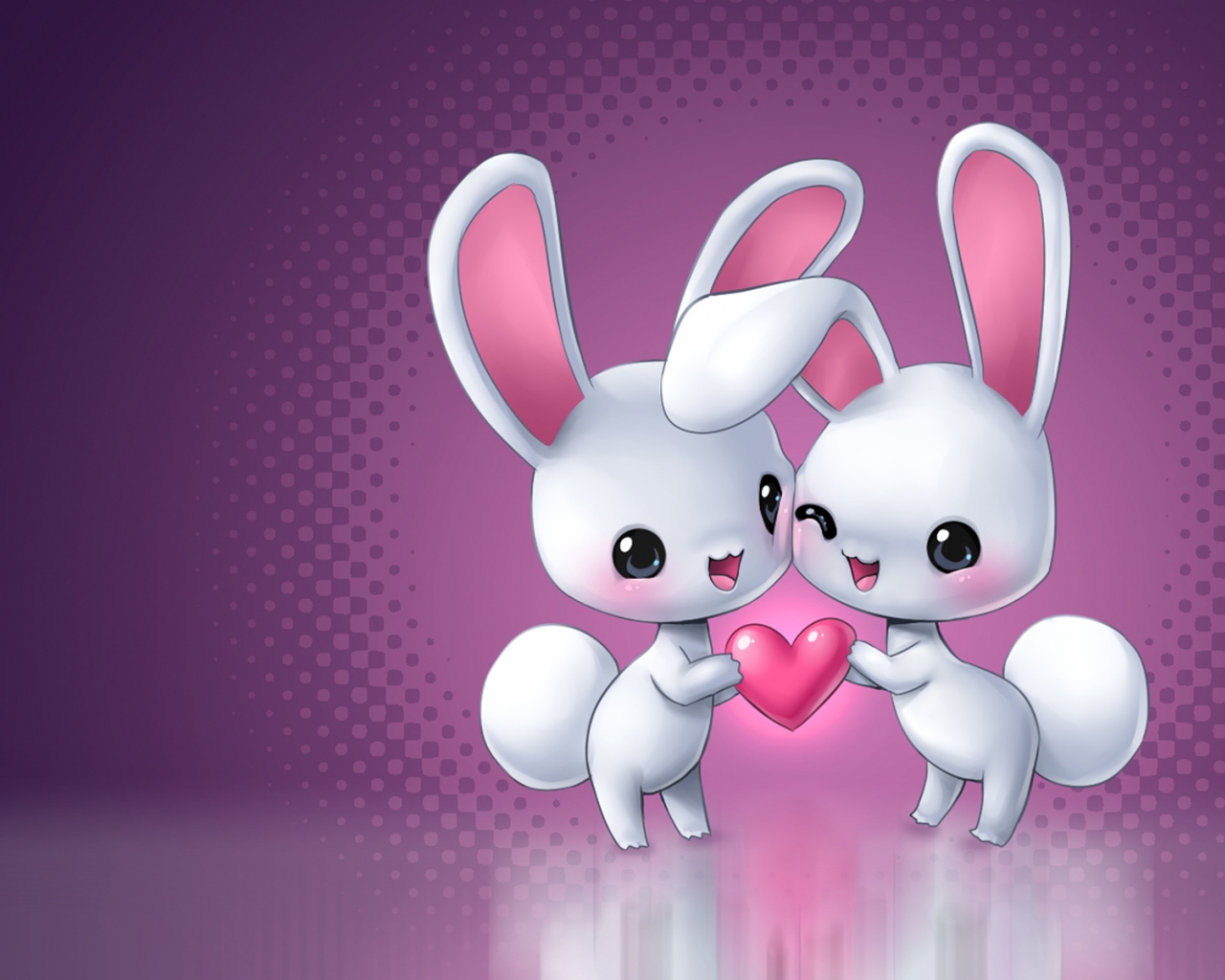 In Love Cartoon Bunnies Wallpaper Download cool HD wallpapers here