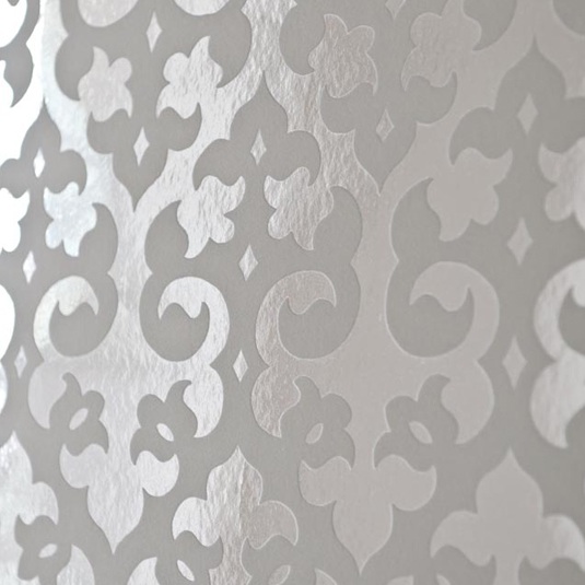 Silver And White Damask Wallpaper Designs By Graham