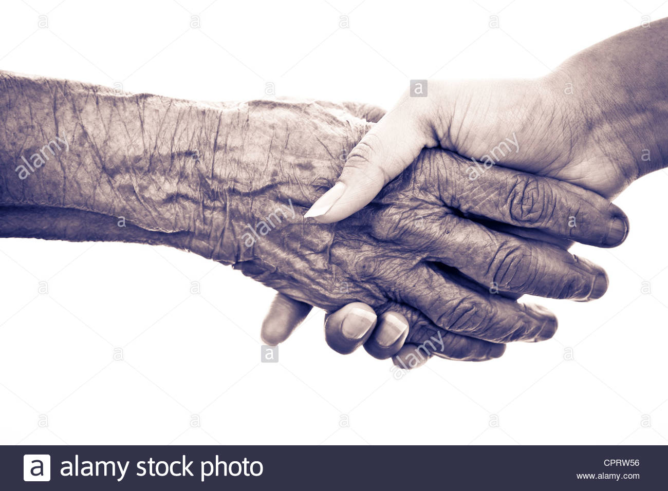 Love Friendship A Helping Hand On White Background Stock Photo