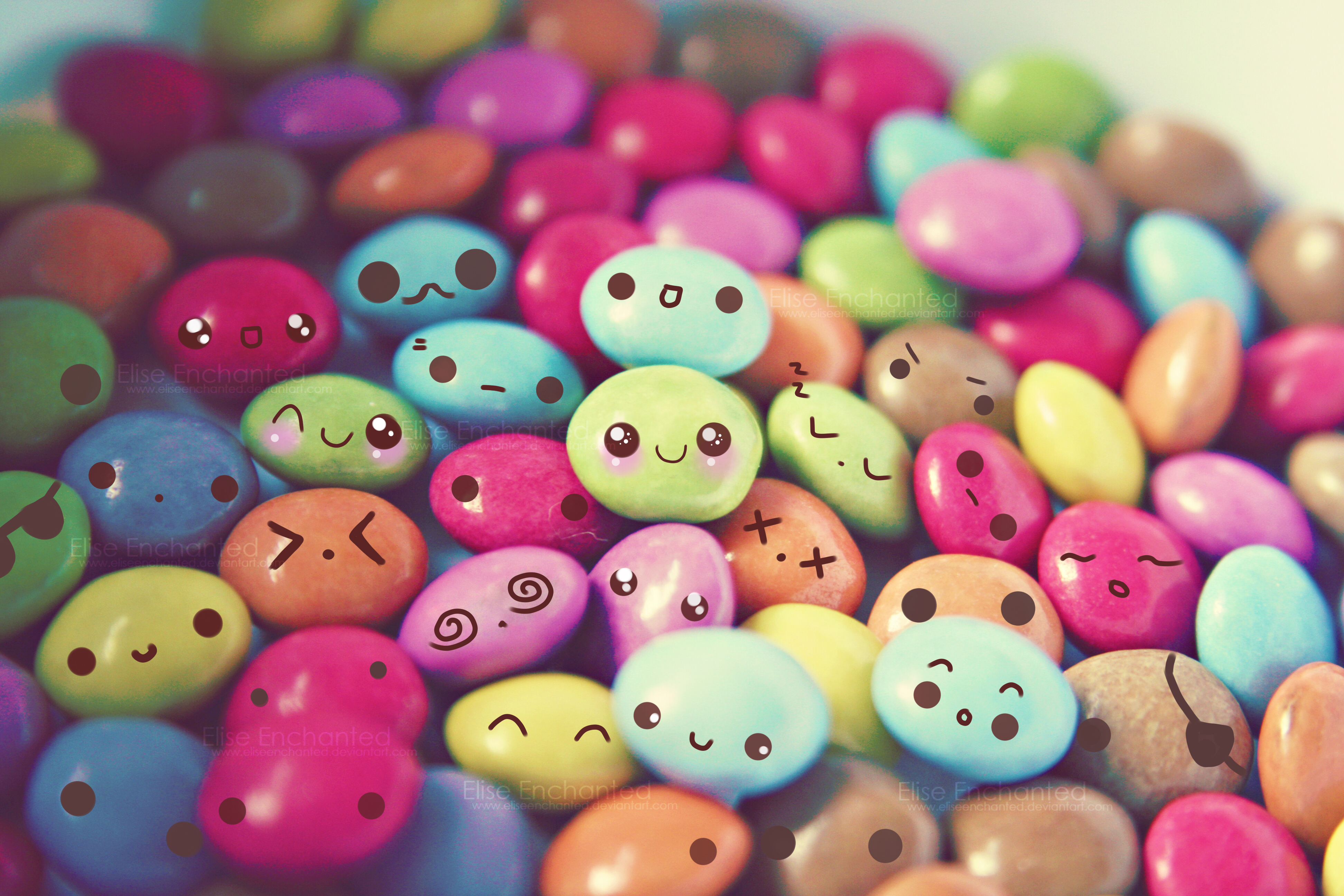 Cute Candy Faces Desktop