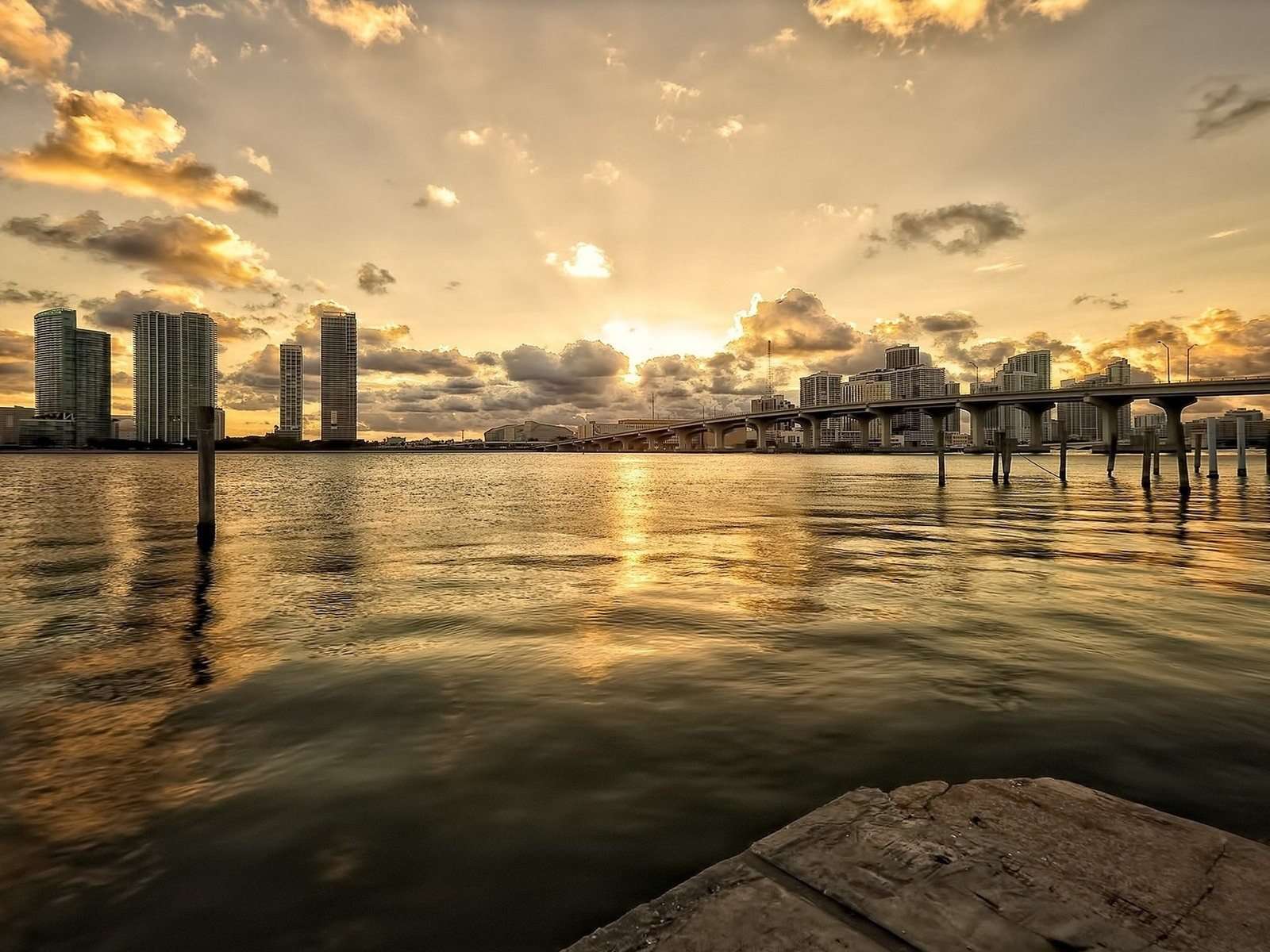 Miami At Sunset Wallpaper Widescreen GetHDpic