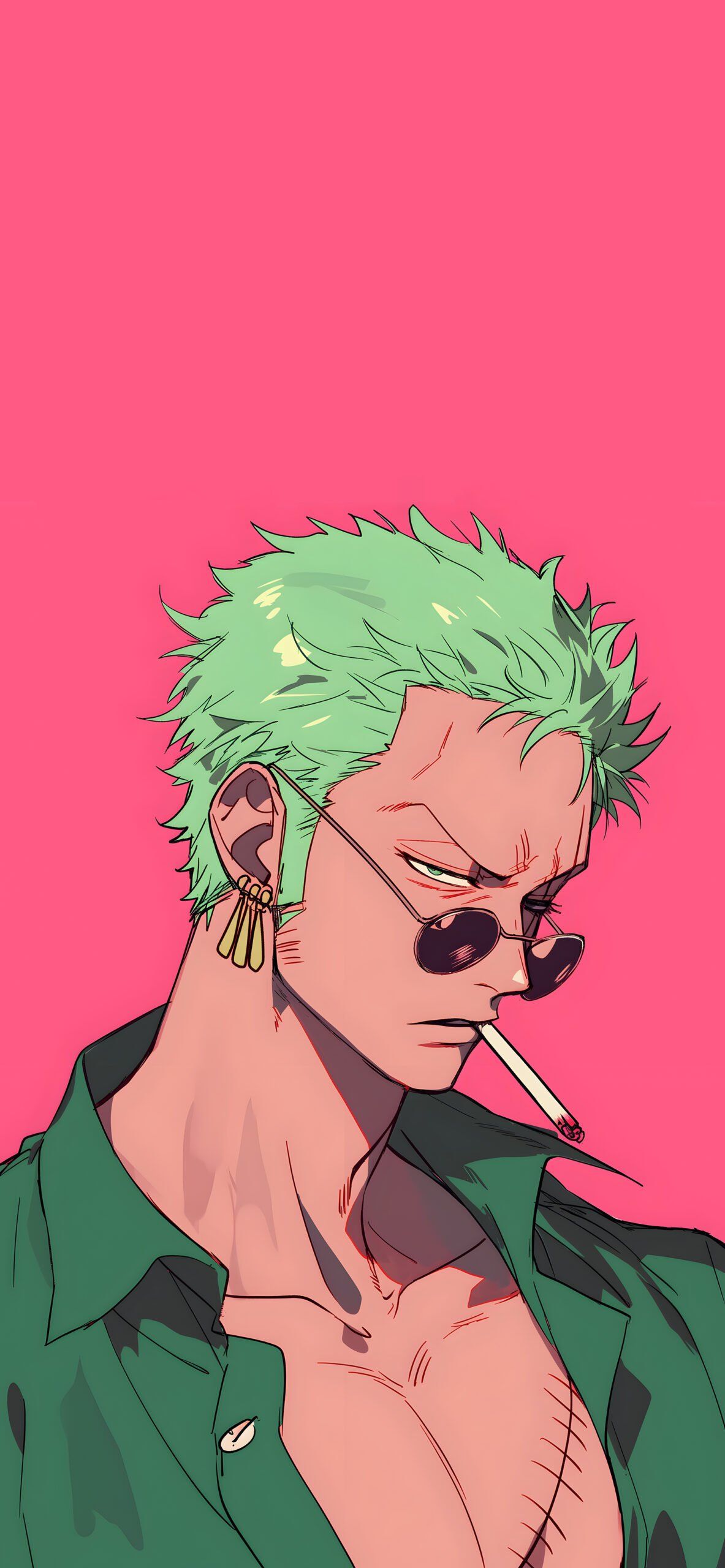 Zoro One Piece Aesthetic Pink Wallpaper By Cocell