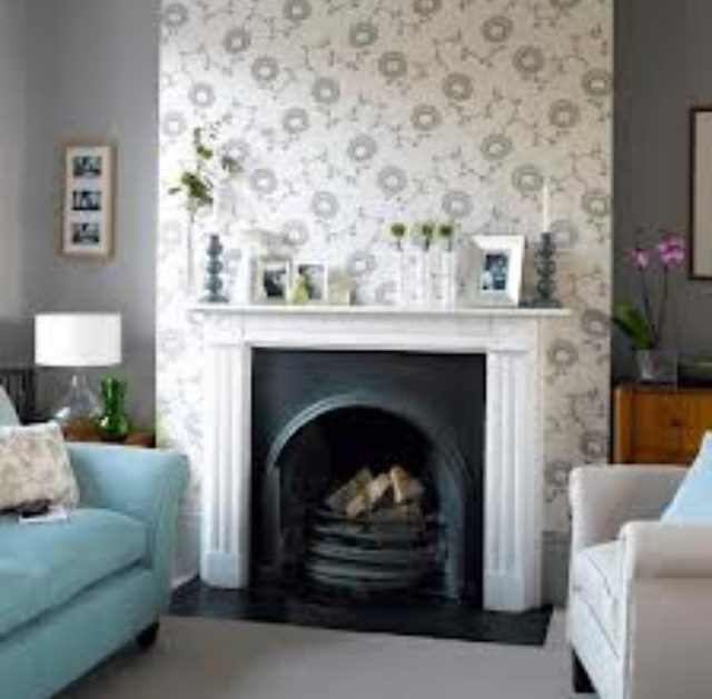 Accent Chimney Wall Wallpaper Love Nesting Fireplace Pintere