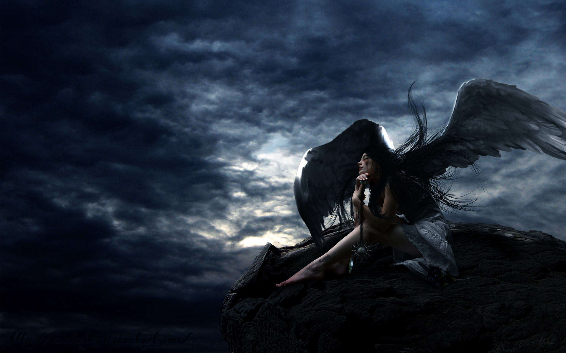 Gothic Angel Lady Pixel Popular HD Wallpaper
