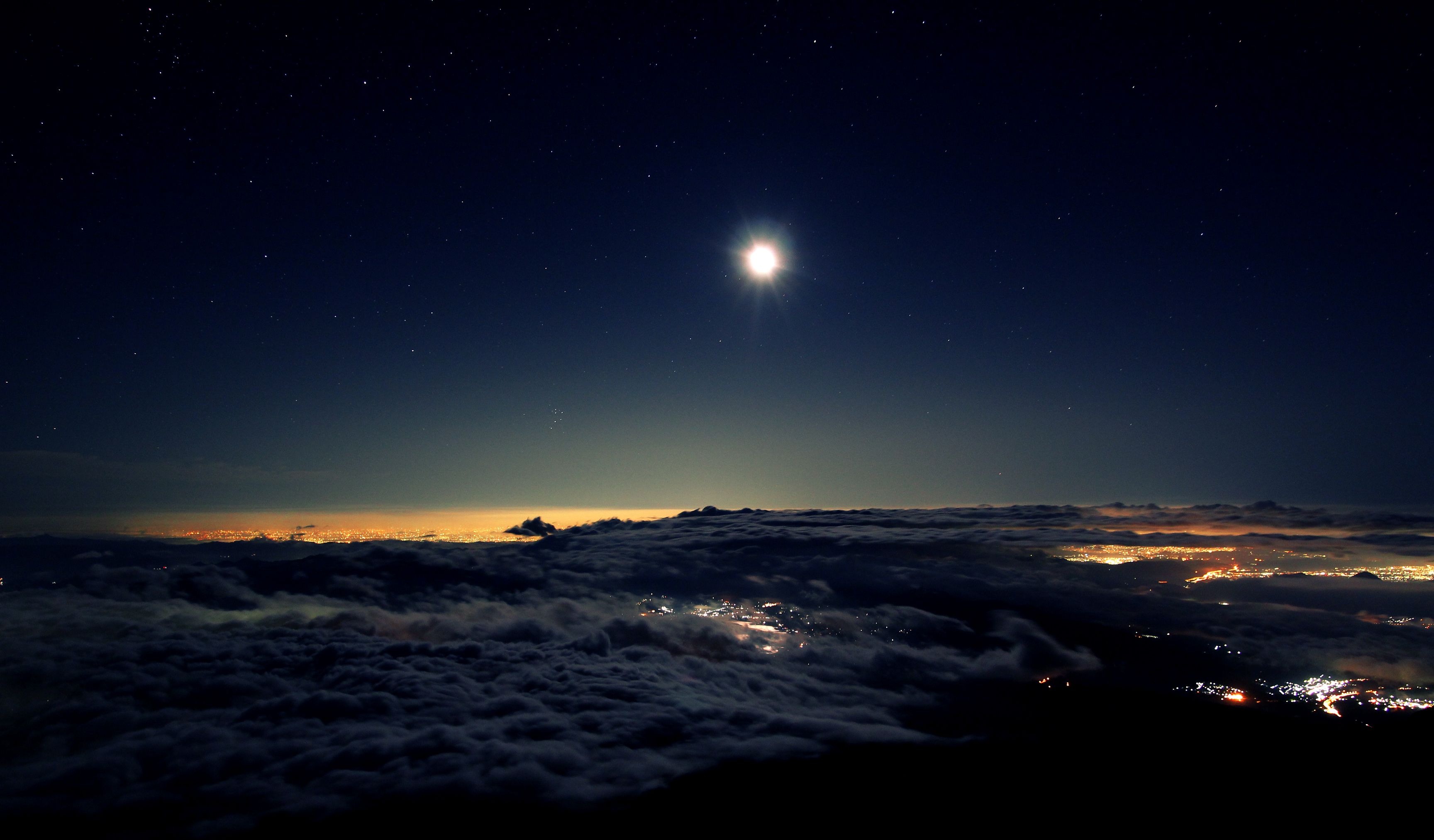 Moon Night Sky Wallpaper On