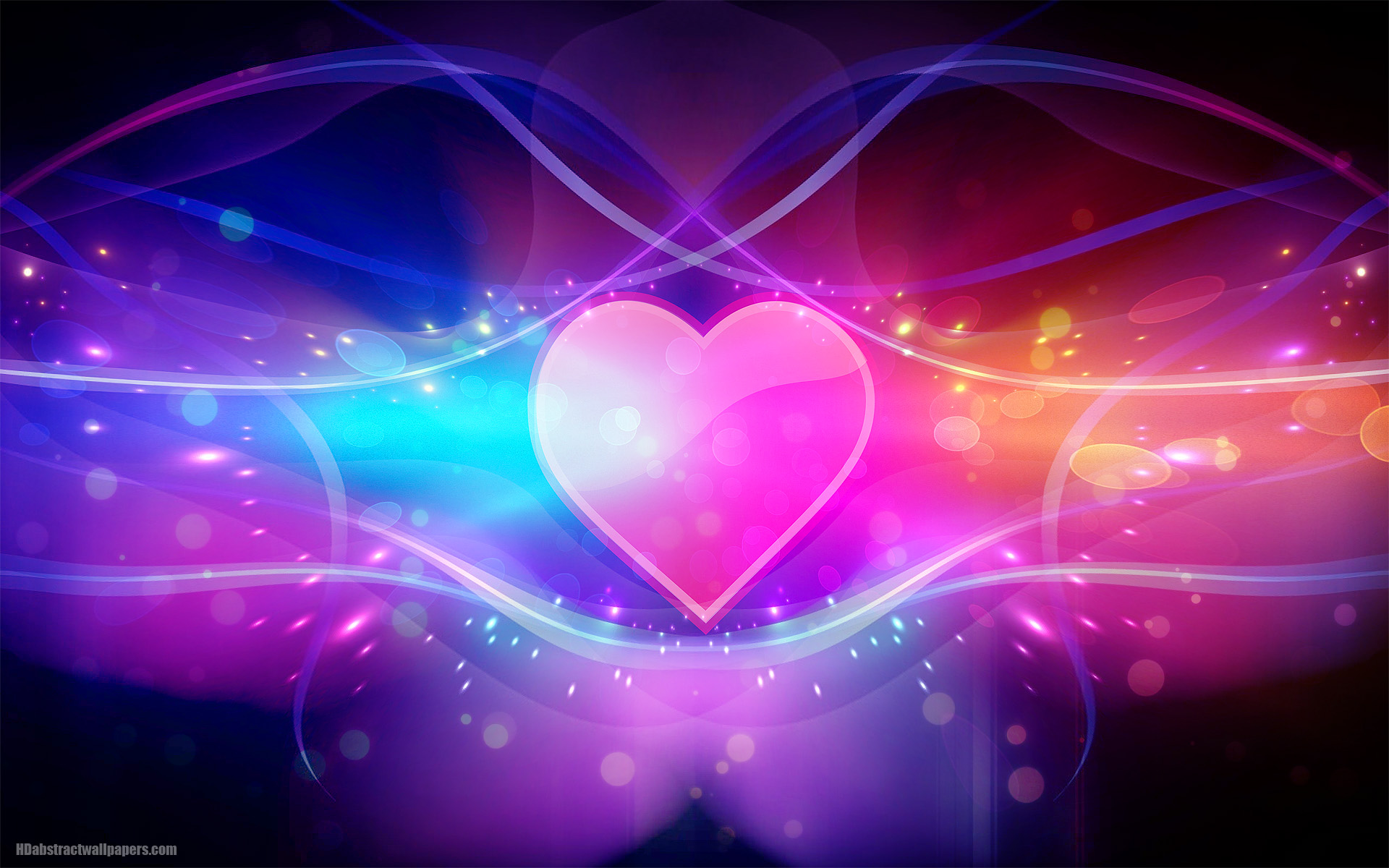 Pretty Heart Abstract Wallpaper 1080p Cool Love