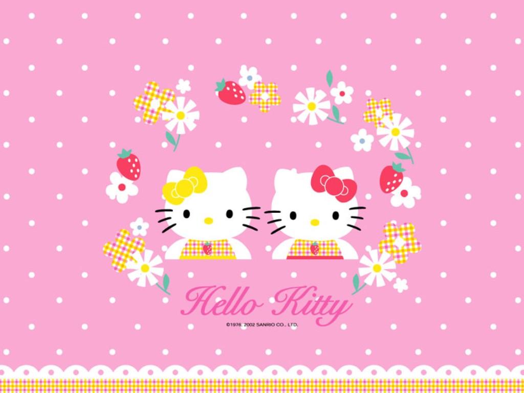 Hello Kitty Papel De Parede Da Flores