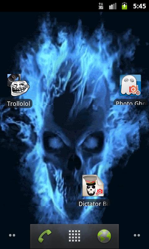 Blue Flame Skull Blu Live Wallpaper